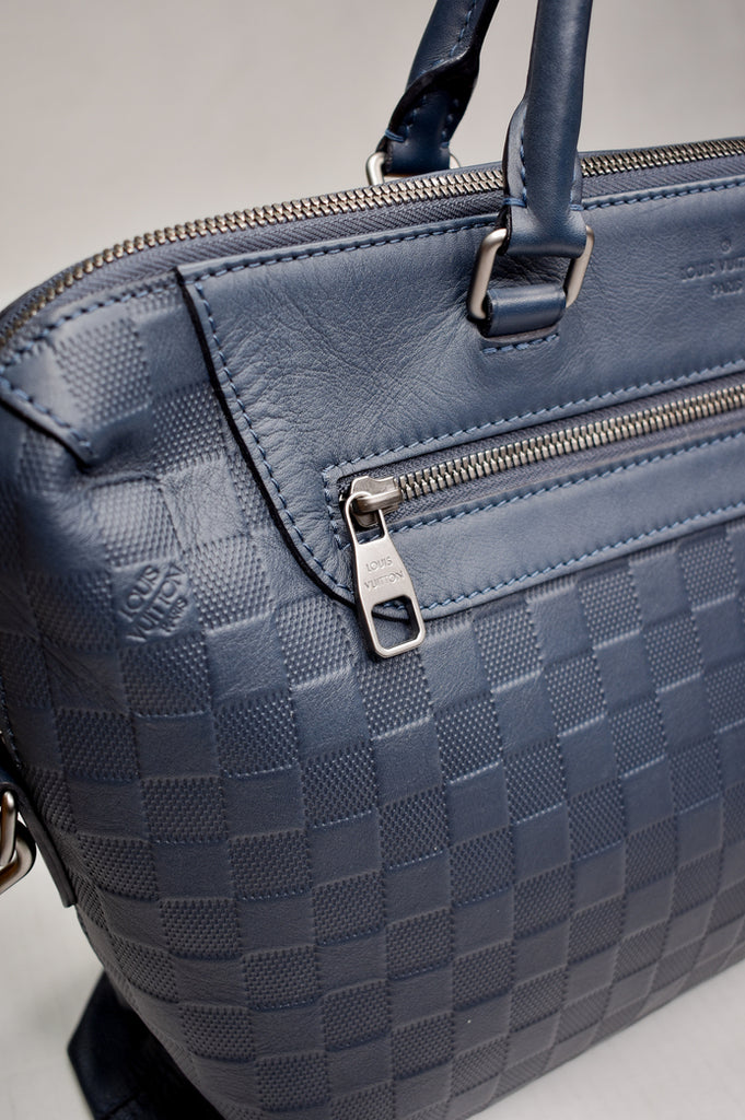 Louis Vuitton Porte Documents Joule Navy blue Damier INFINI